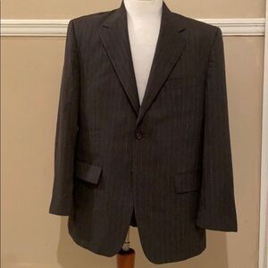 Grey pinstripe wool IZOD blazer
